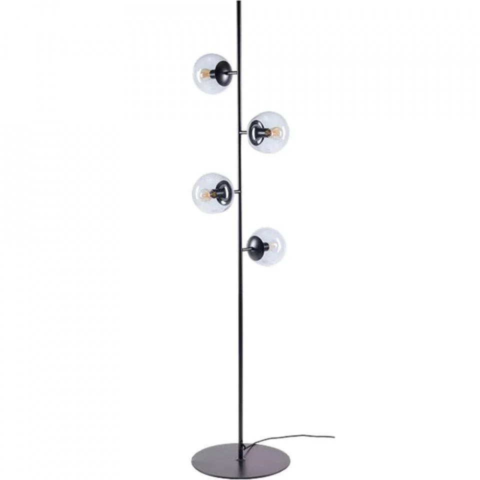 Lampadar negru/transparent din metal si sticla cu 4 becuri 161,5 cm Orb Floor Bolia - PARIS14A.RO