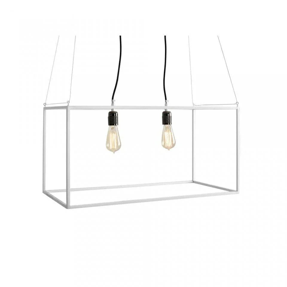 Lustra alba din metal cu 2 becuri Metric Custom Form - PARIS14A.RO