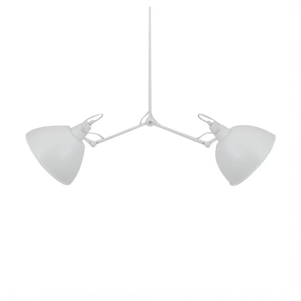 Lustra alba din otel cu 2 becuri Coben Custom Form - PARIS14A.RO