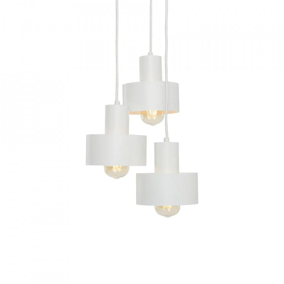 Lustra alba din otel cu 3 becuri Fay Custom Form - PARIS14A.RO