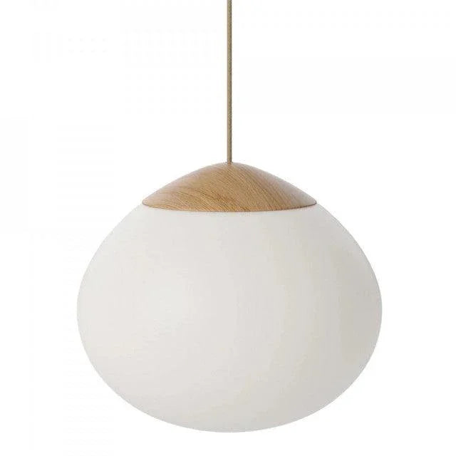 Lustra alba din sticla si lemn Acorn M Bolia - PARIS14A.RO