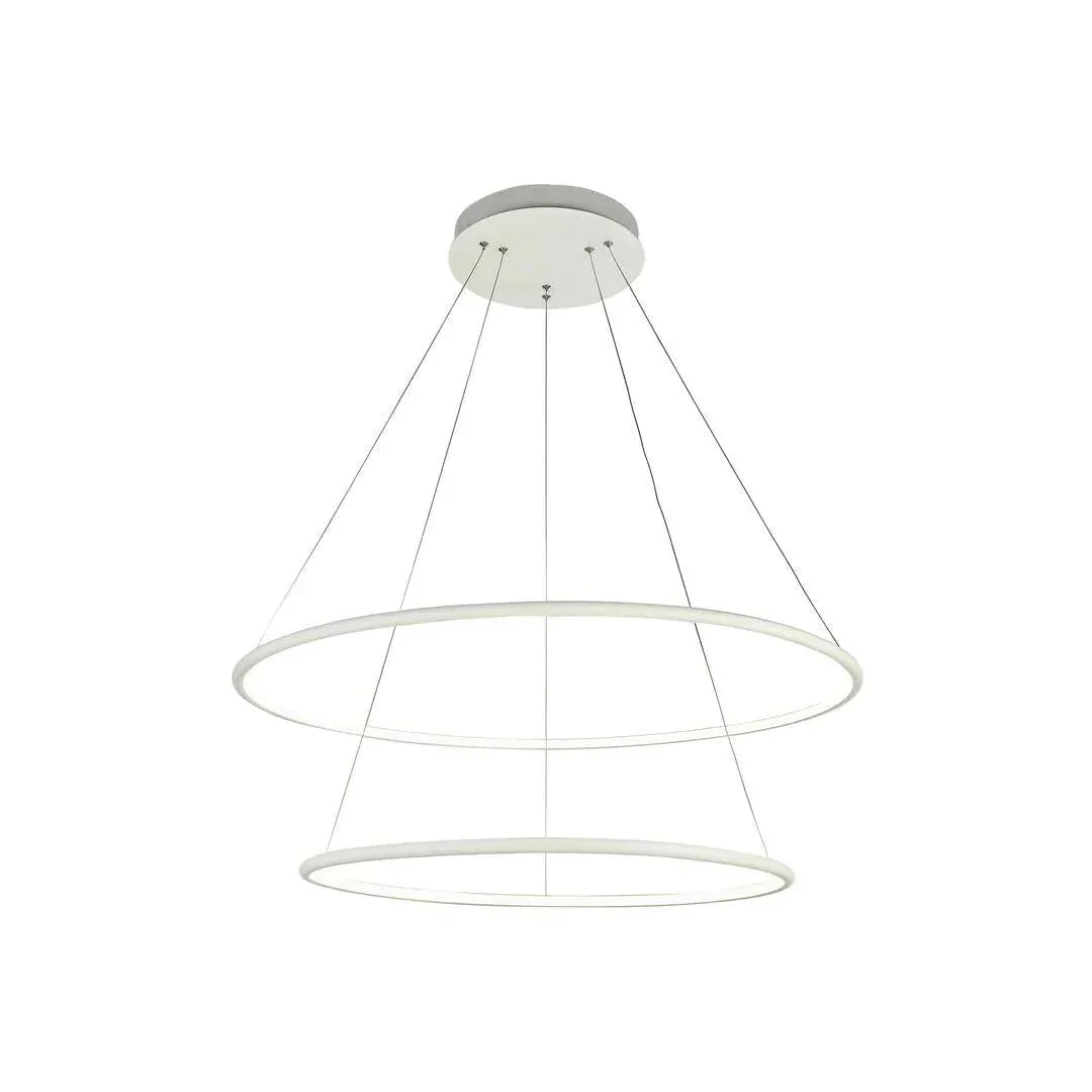 Lustra alba/moderna 2 cercuri LED Nola Maytoni - PARIS14A.RO