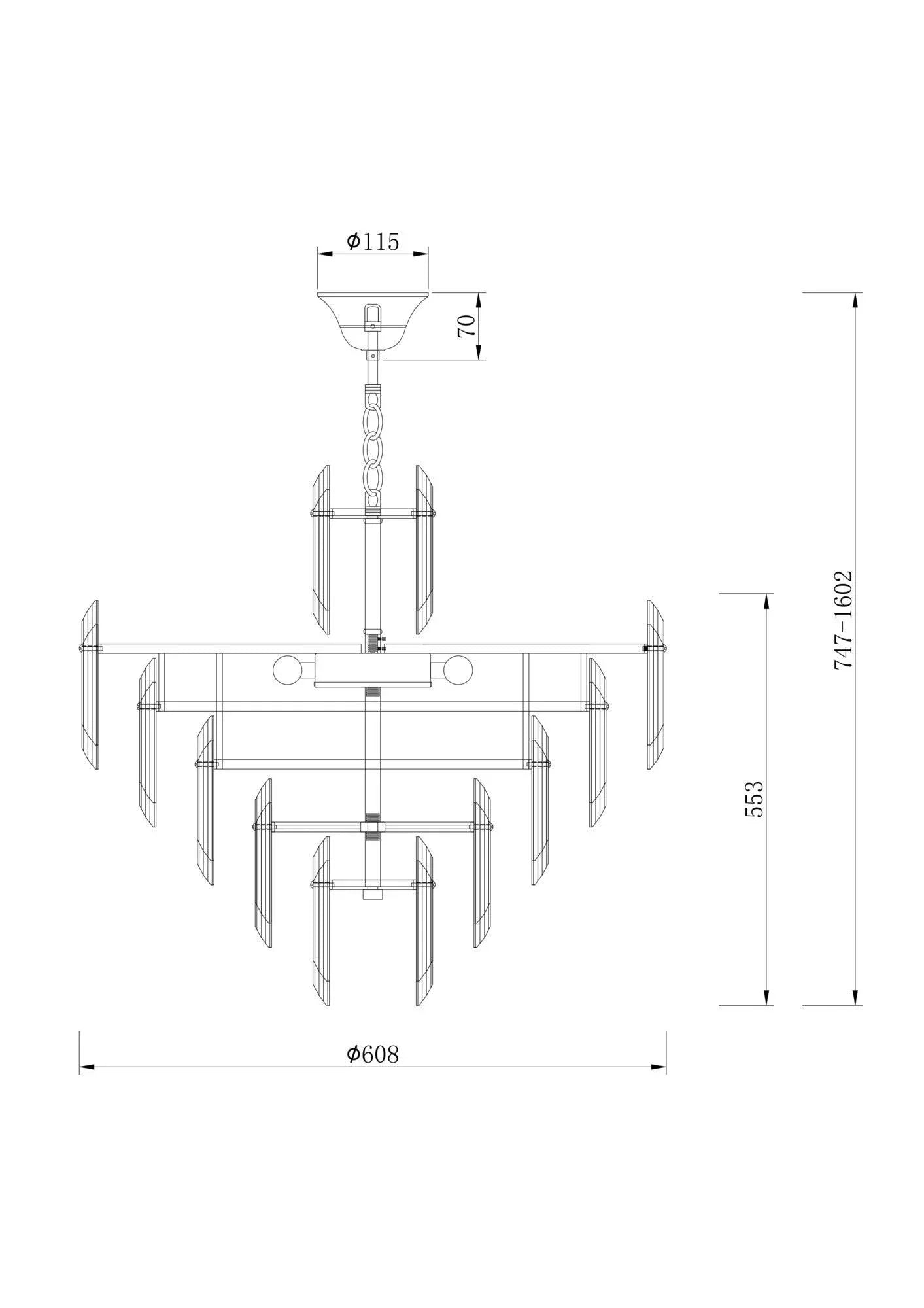 Lustra cristal Flare Maytoni Classic DIA200PL-08G - PARIS14A.RO