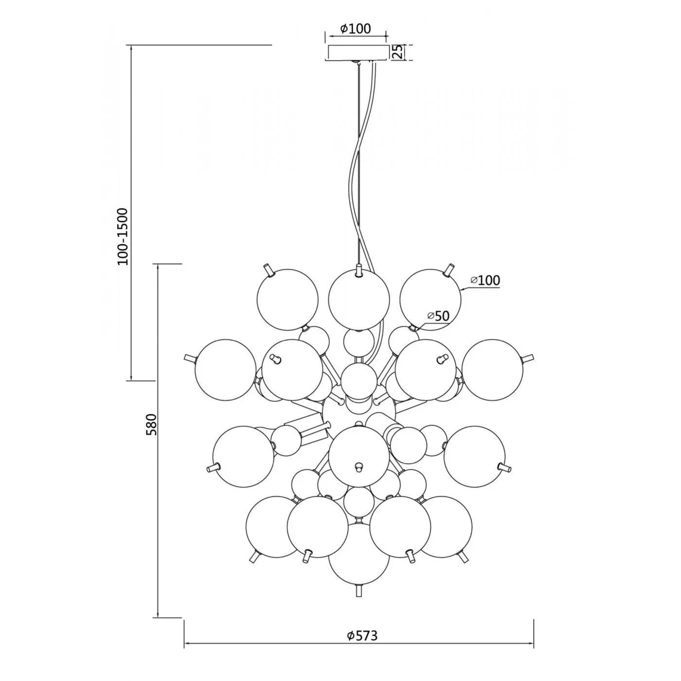 Lustra crom/sticla fumurie MAYTONI Bolla 6xE27 - PARIS14A.RO