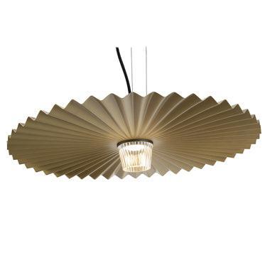 Lustra din aluminiu plisat si abajur din sticla Gonzaga by Karman - PARIS14A.RO