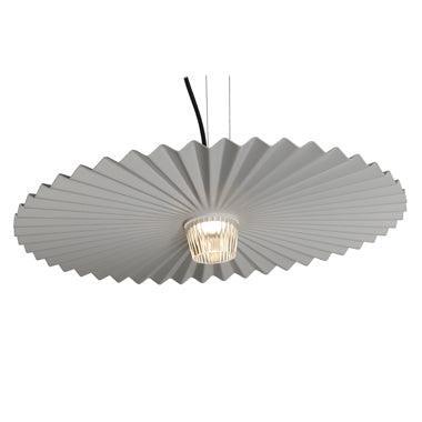 Lustra din aluminiu plisat si abajur din sticla Gonzaga by Karman - PARIS14A.RO