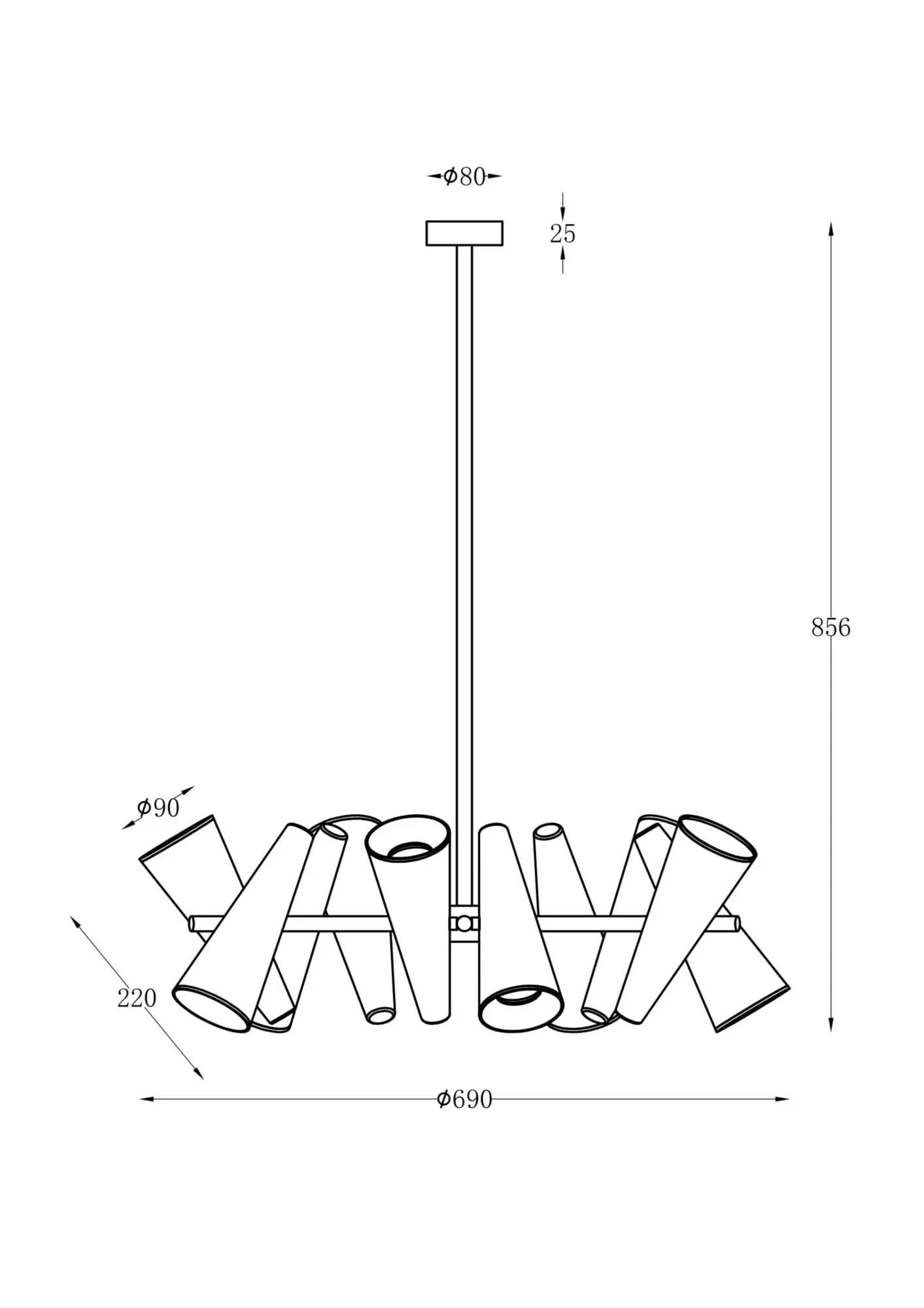 Lustra Giro Maytoni Modern MOD095PL-10BS - PARIS14A.RO