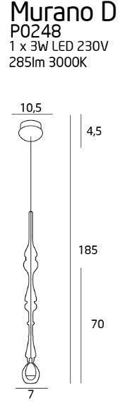 Lustra MURANO D MAXLIGHT P0248 - PARIS14A.RO