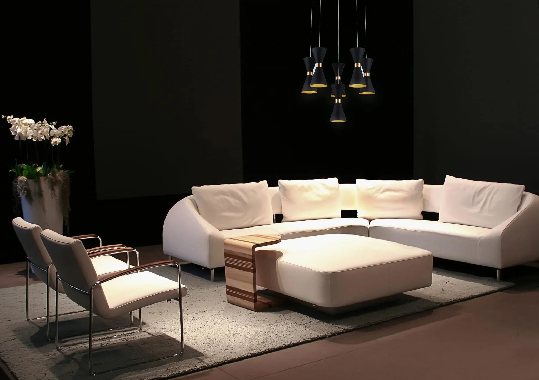 Lustra neagra CORNET 6 LED MAXLIGHT P0331 - PARIS14A.RO