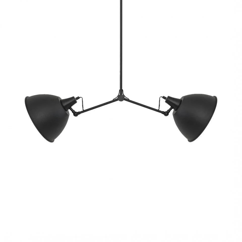 Lustra neagra din otel cu 2 becuri Coben Custom Form - PARIS14A.RO