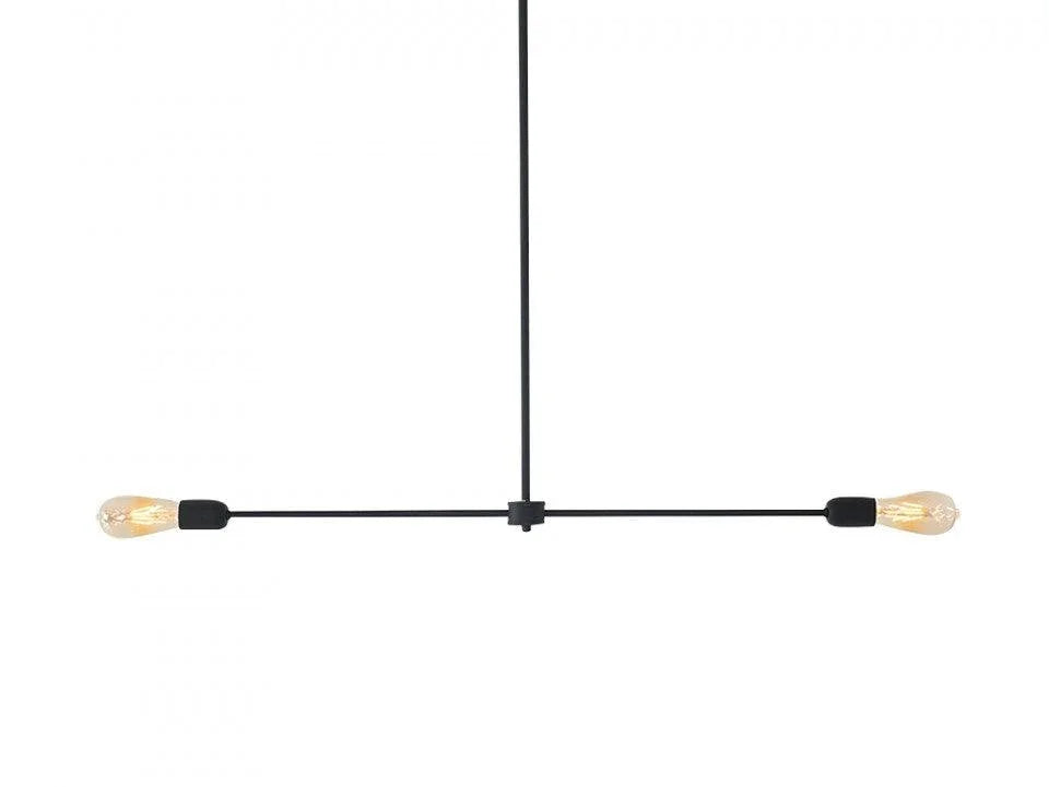 Lustra neagra din otel cu 2 becuri Tristo 2 Custom Form - PARIS14A.RO