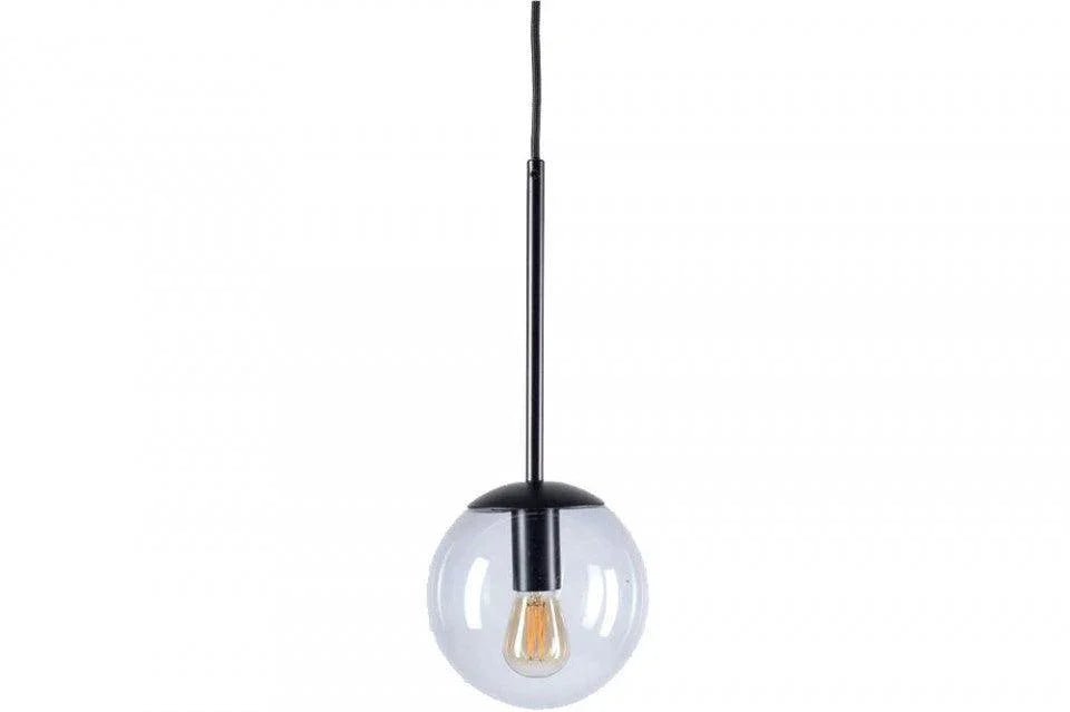 Lustra transparenta/neagra din sticla si metal Orb Solitaire Mini Bolia - PARIS14A.RO