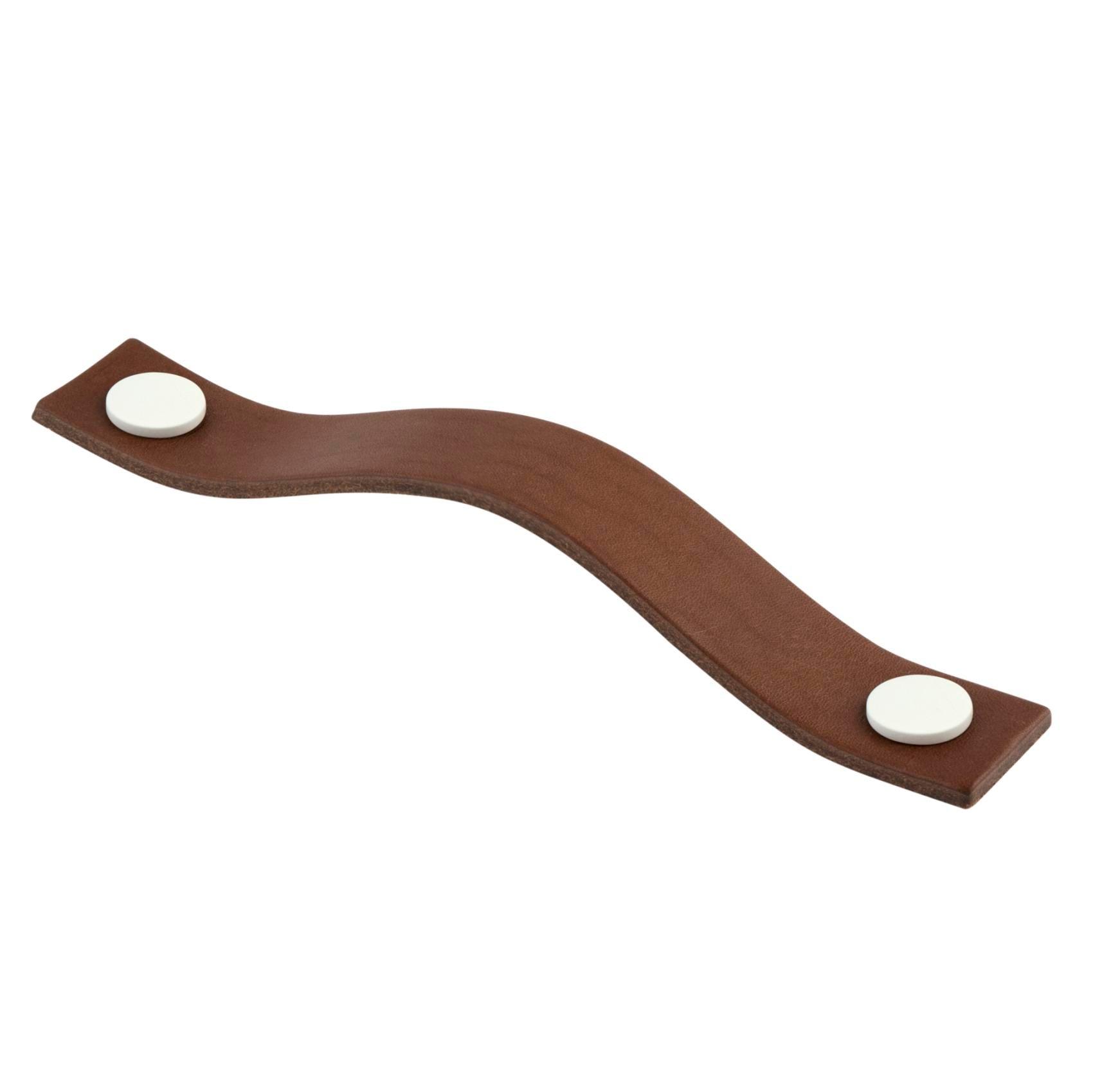 MANER DIN PIELE LEVANTO WHITE/BROWN 128 CC inaltime 25 mm, grosime 2,5 mm, lungime 158 mm - PARIS14A.RO