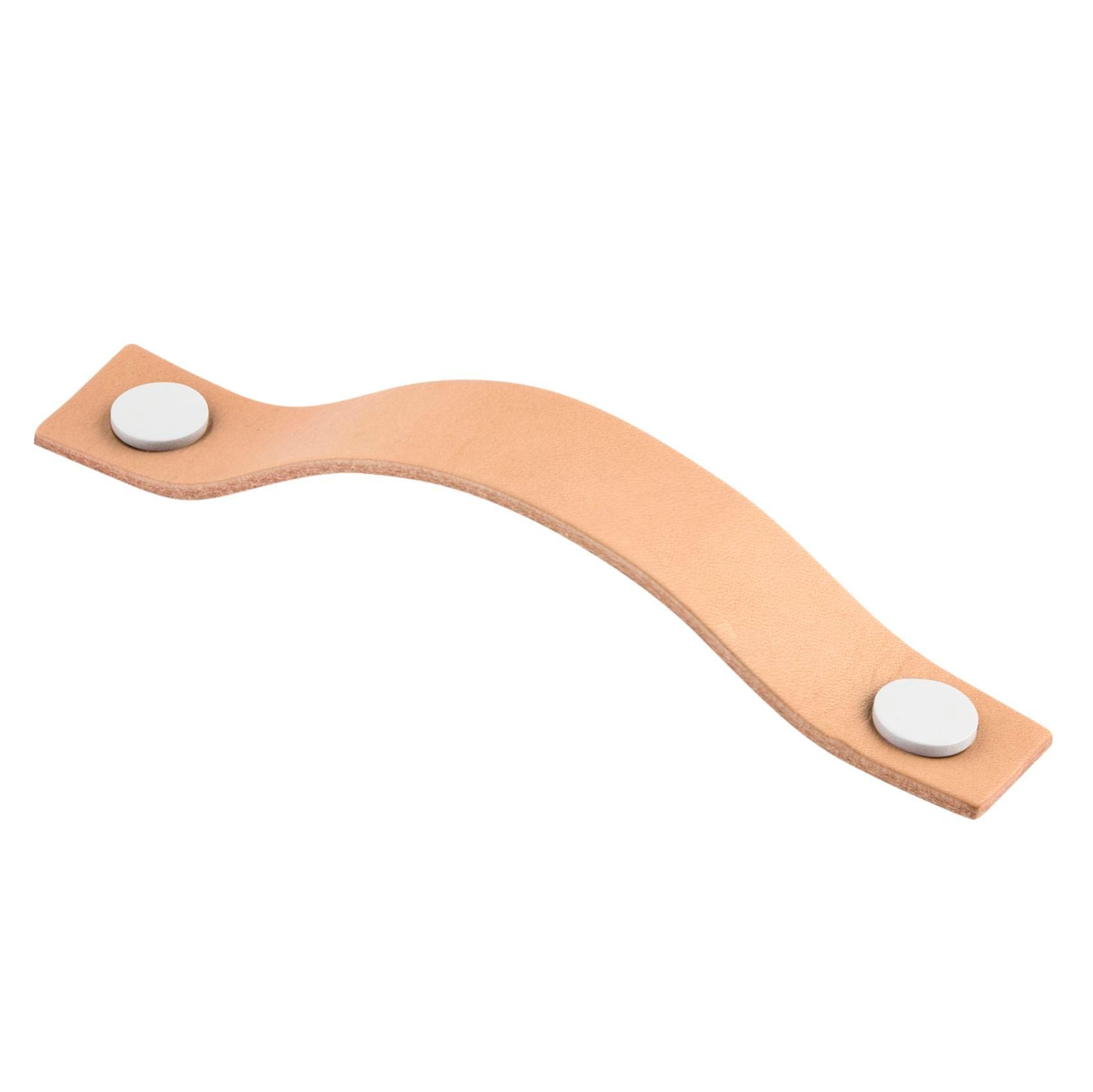 MANER DIN PIELE LEVANTO WHITE/LIGHT BROWN 128 CC inaltime 25 mm, grosime 2,5 mm, lungime 158 mm - PARIS14A.RO