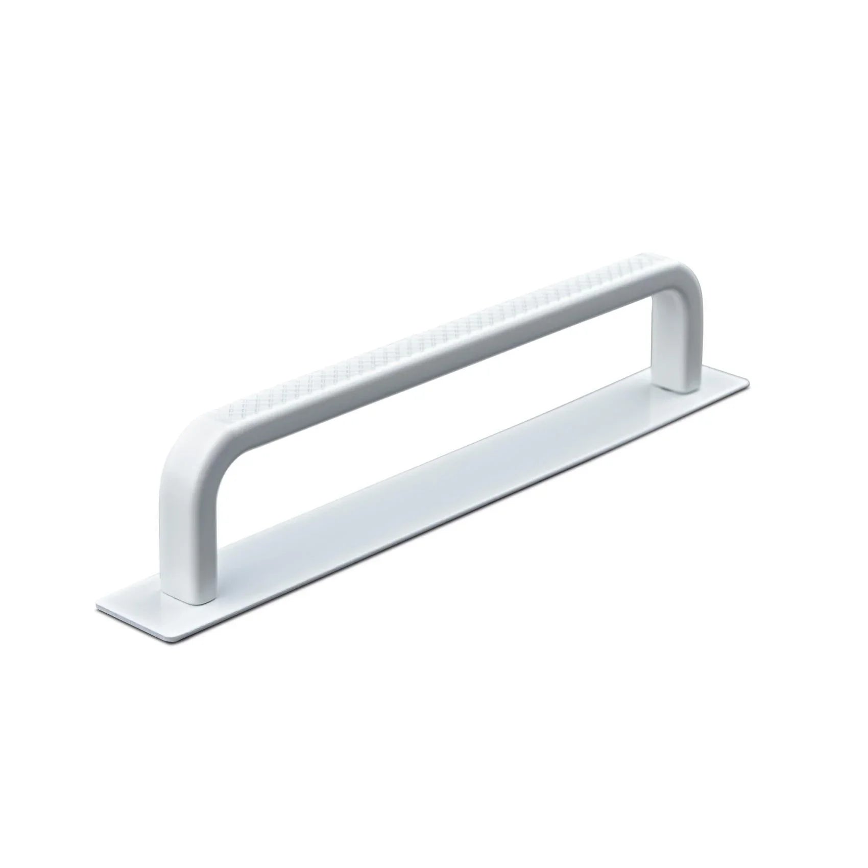 MANER GARDONE CC128 KNURLED MAT WHITE inaltime 29 mm, grosime 6 mm, lungime 134 mm - PARIS14A.RO