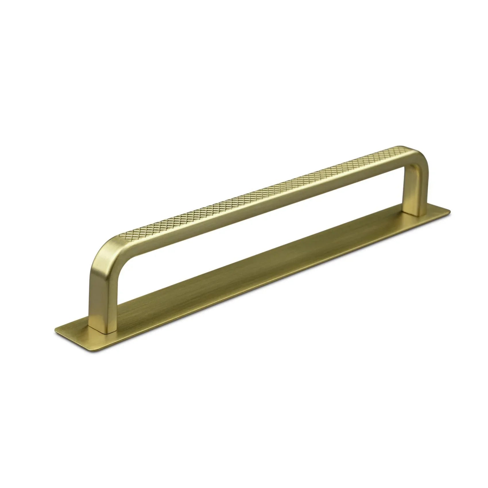 MANER GARDONE CC160 KNURLED MAT BRASS inaltime 29 mm, grosime 6 mm, lungime 166 mm - PARIS14A.RO