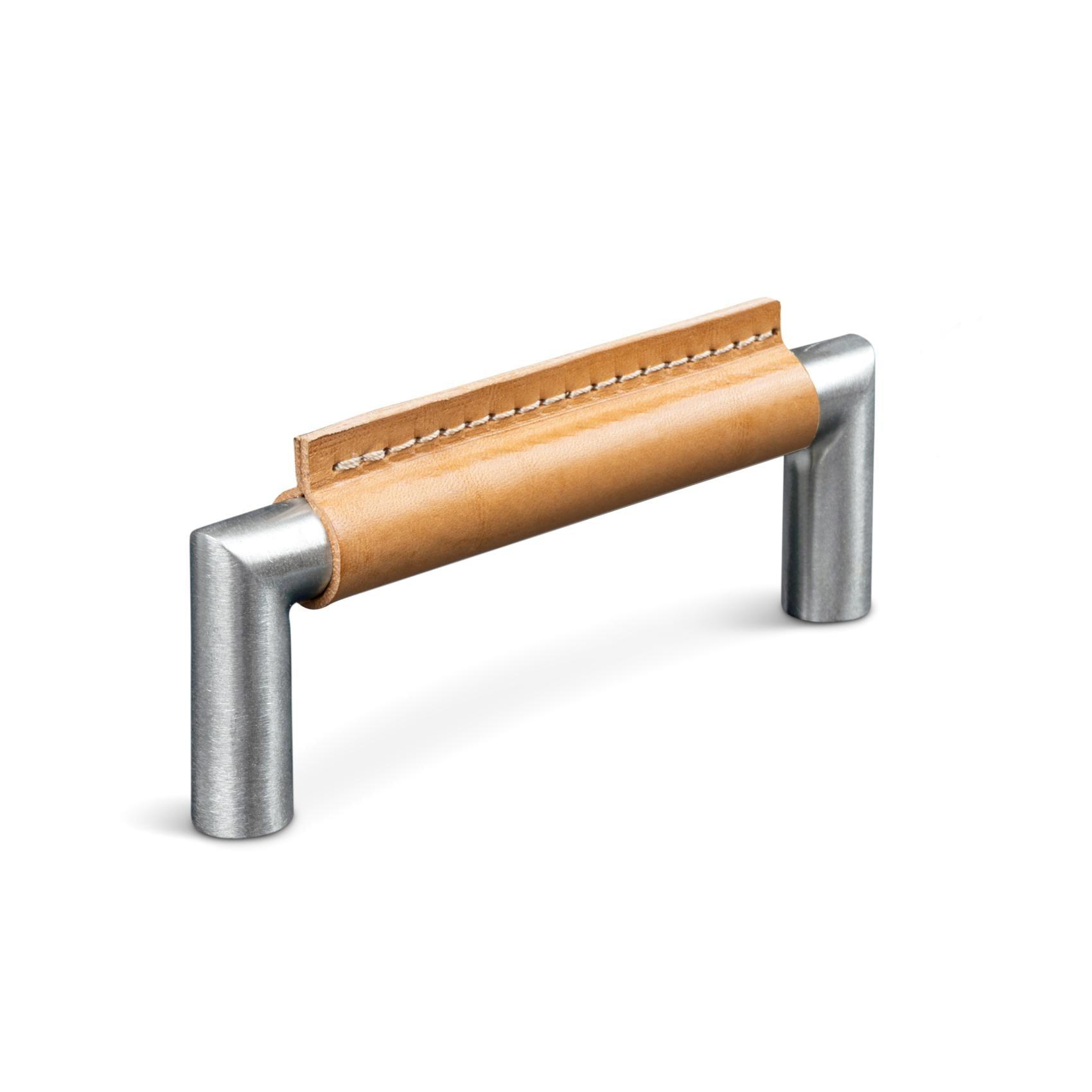 MANER MONOPOLI CC96 STAINLESS LOOK LIGHT BROWNSKIN OCH LIGHT BROWNSTITCH inaltime 35 mm, grosime 14 mm, lungime 108 mm - PARIS14A.RO