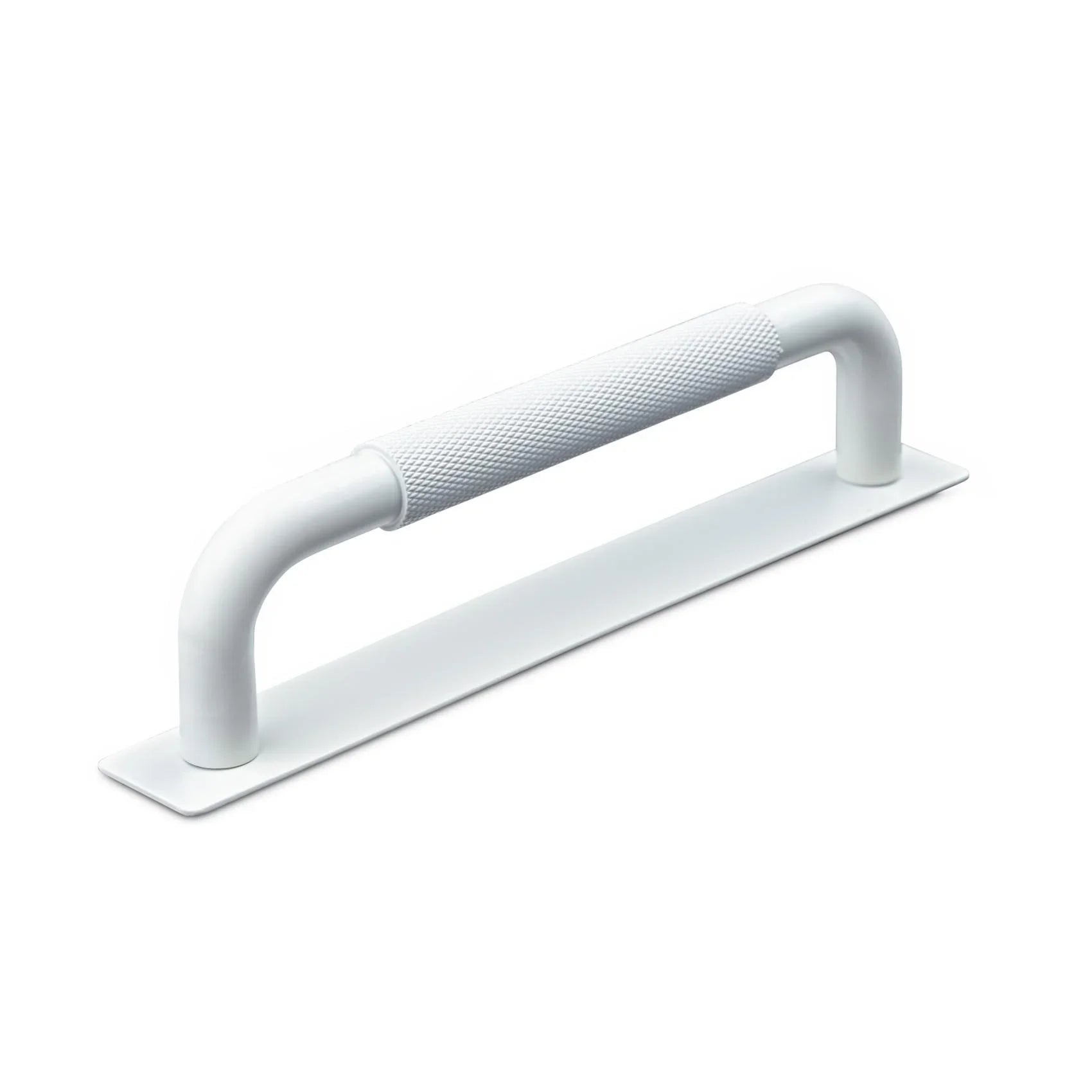 MANER PERUGIA CC128 KNURLED MAT WHITE inaltime 34 mm, grosime 12 mm, lungime 138 mm - PARIS14A.RO