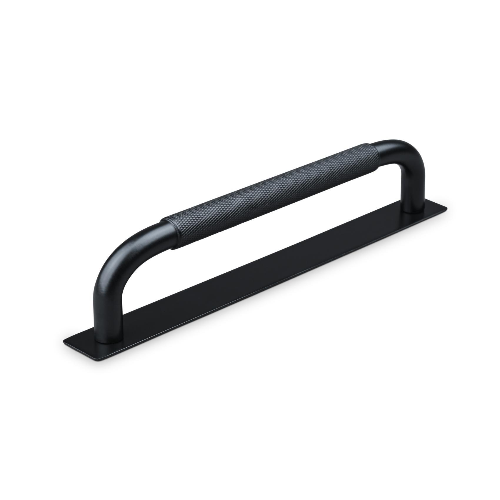 MANER PERUGIA CC160 KNURLED MAT BLACK inaltime 34 mm, grosime 12 mm, lungime 170 mm - PARIS14A.RO