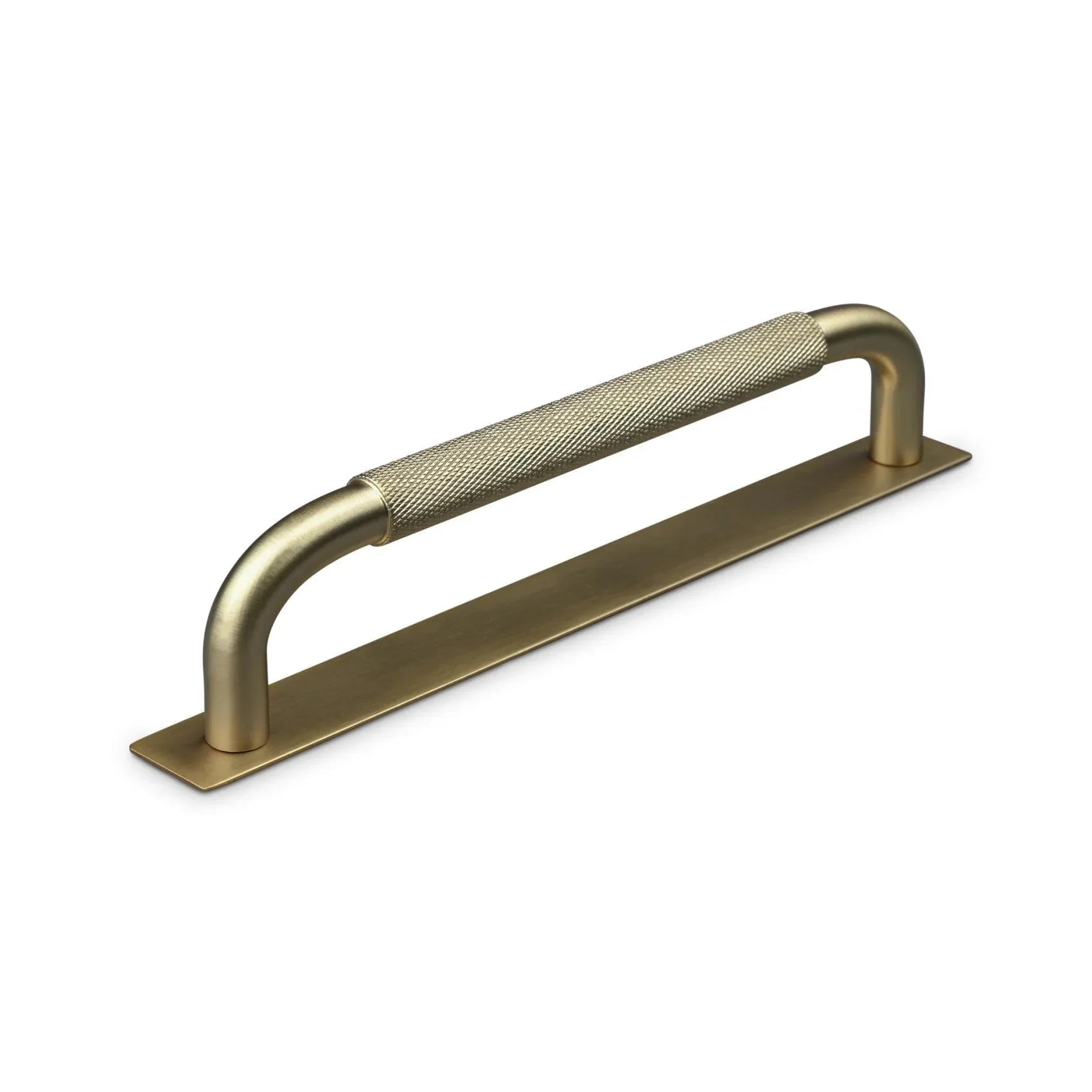MANER PERUGIA CC160 KNURLED MAT BRASS inaltime 34 mm, grosime 12 mm, lungime 170 mm - PARIS14A.RO