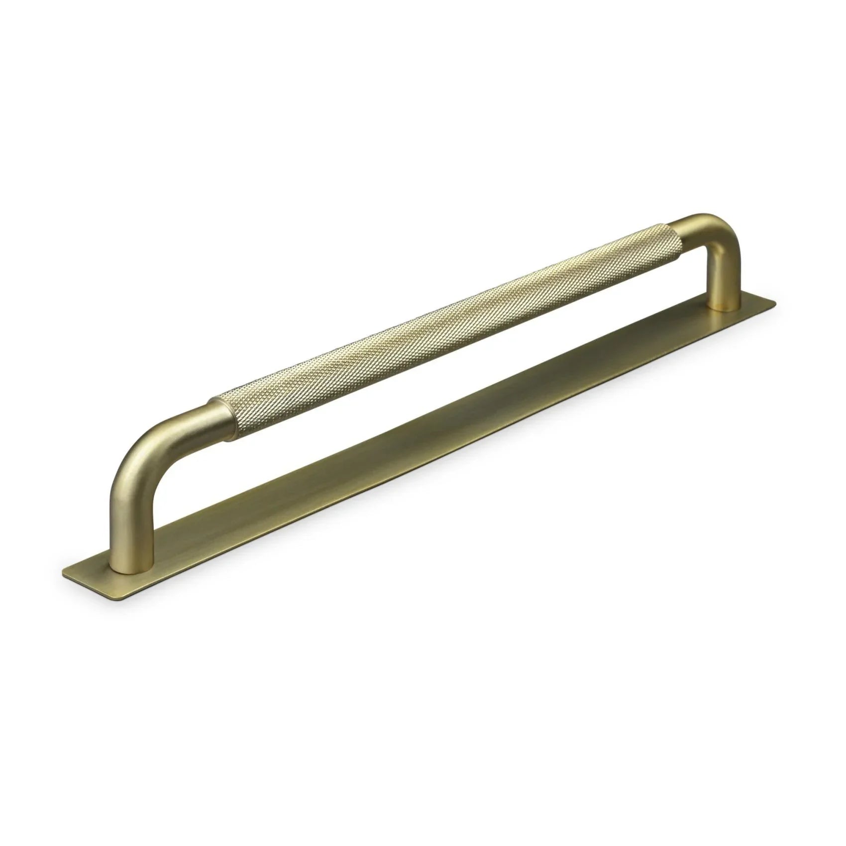 MANER PERUGIA CC224 KNURLED MAT BRASS inaltime 34 mm, grosime 12 mm, lungime 234 mm - PARIS14A.RO