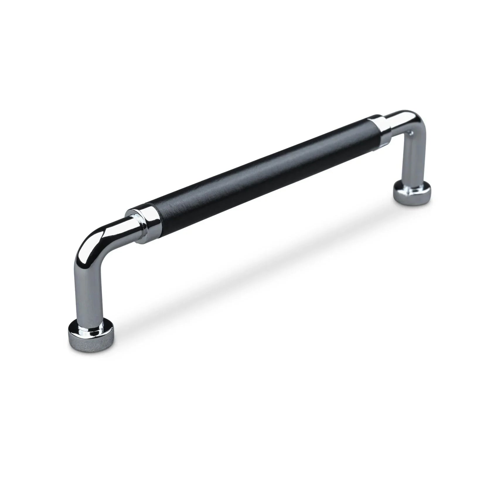 MANER POSTA CC128 BLACK LEATHER/CHROME inaltime 35 mm, grosime 9 mm, lungime 140 mm - PARIS14A.RO