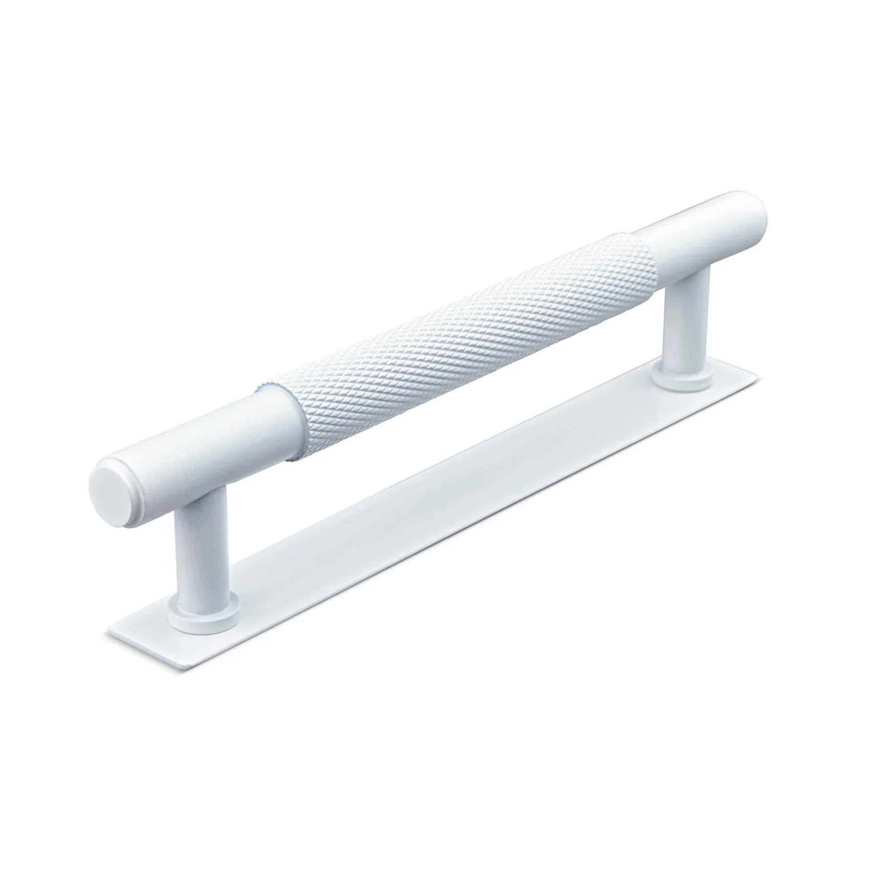 MANER SALO CC128 KNURLED MAT WHITE inaltime 35 mm, grosime 14 mm, lungime 165 mm - PARIS14A.RO