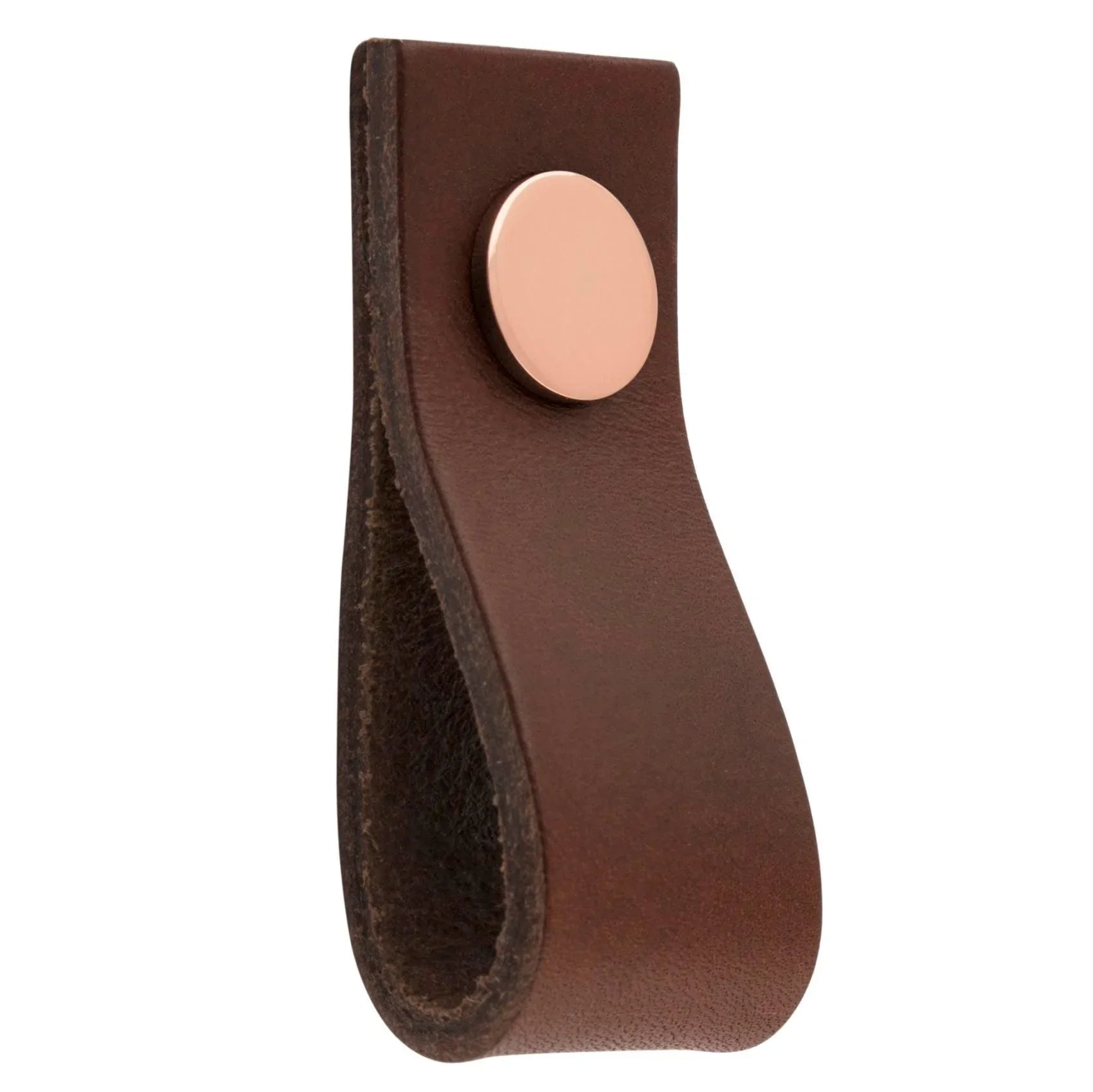 MANER TIP BUTON ARI COPPER/BROWN LEATHER inaltime 25 mm, grosime 2,5 mm, lungime 65 mm - PARIS14A.RO