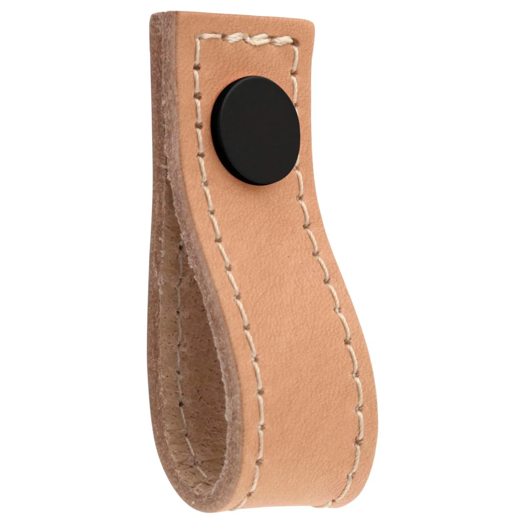 MANER TIP BUTON AVIO BLACK/LIGHT BROWN LEATHER inaltime 25 mm, grosime 2,5 mm, lungime 65 mm - PARIS14A.RO