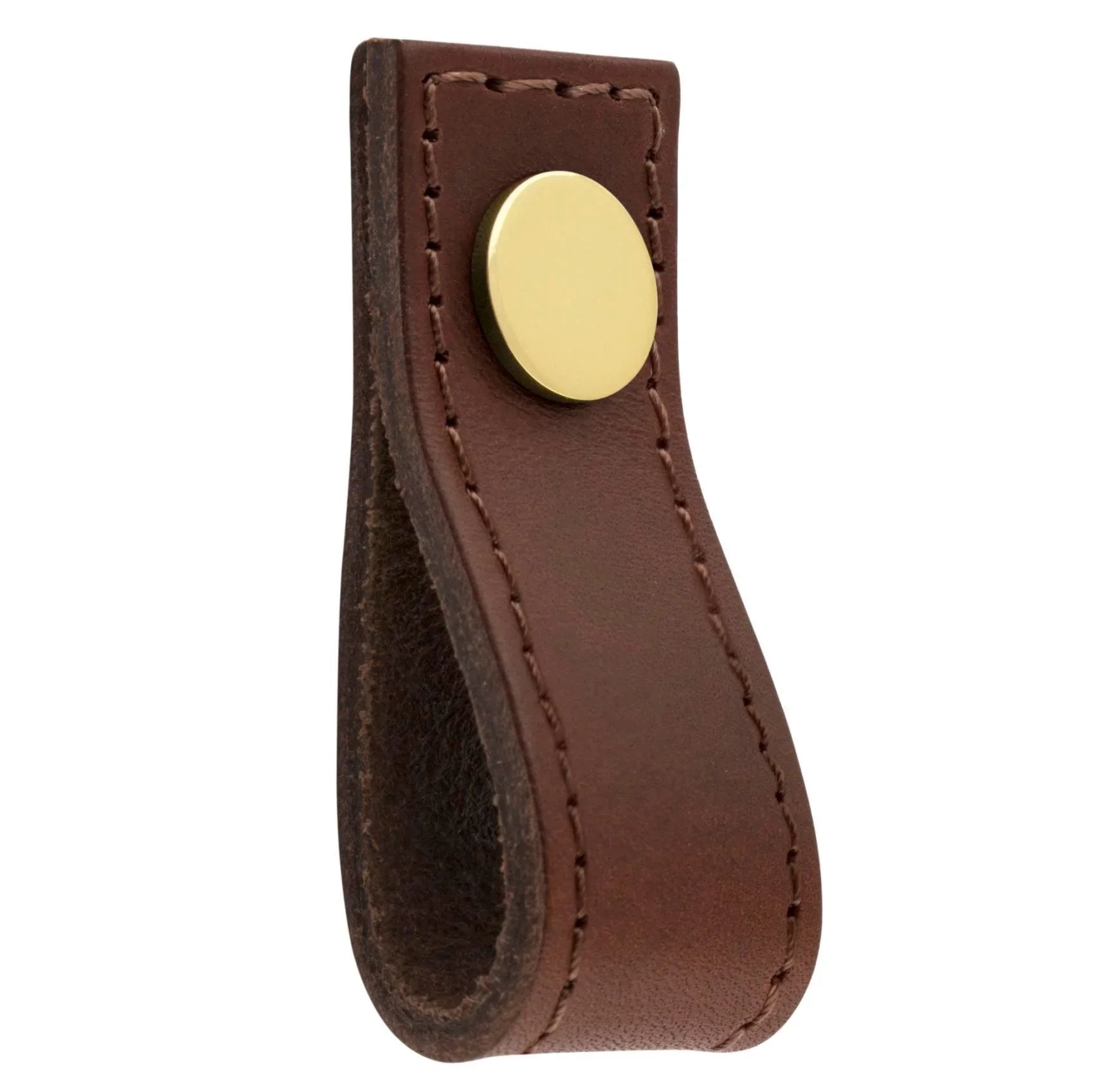 MANER TIP BUTON AVIO BRASS/BROWN LEATHER LEATHER inaltime 25 mm, grosime 2,5 mm, lungime 65 mm - PARIS14A.RO
