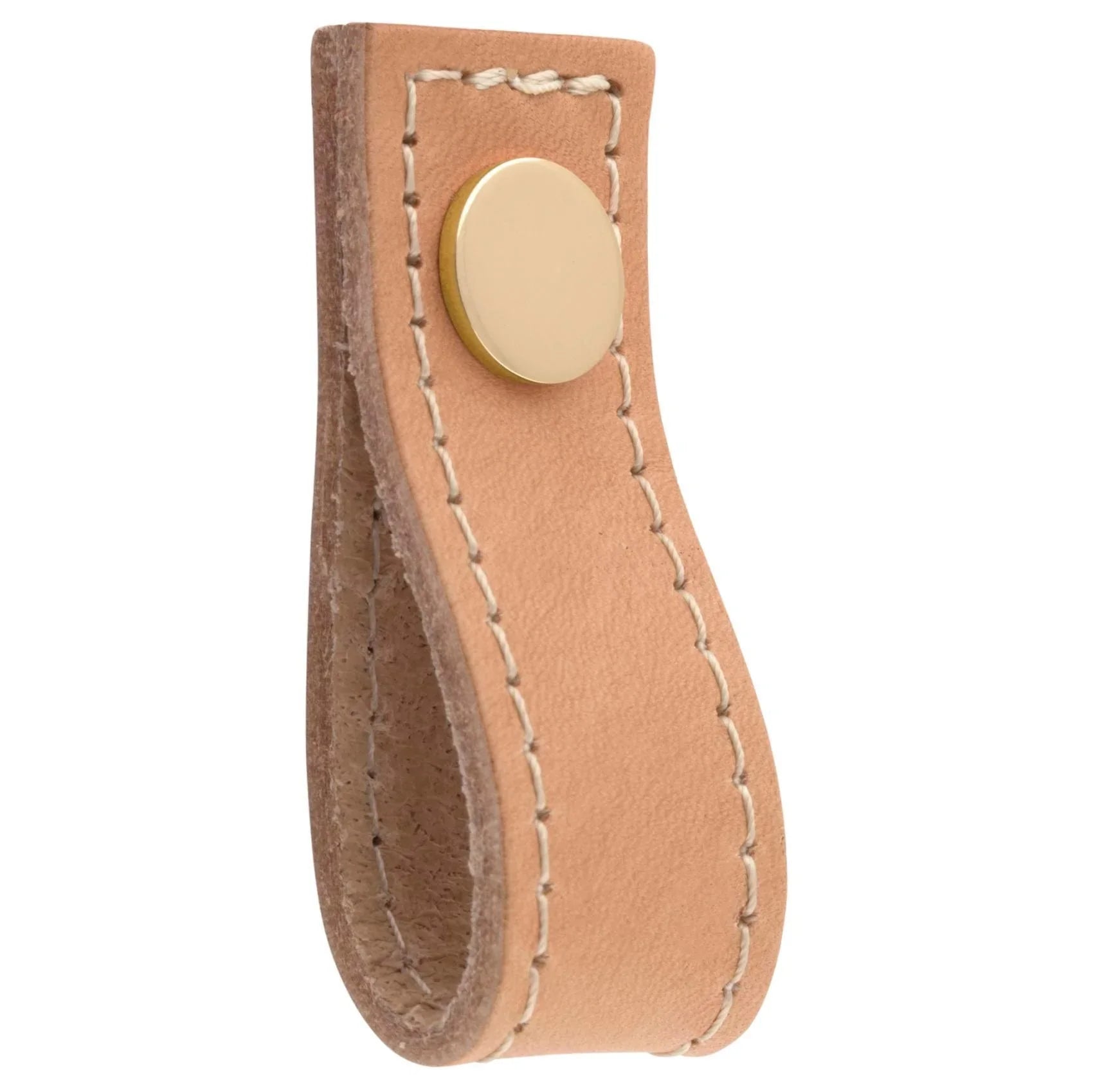 MANER TIP BUTON AVIO BRASS/LIGHT BROWN LEATHER inaltime 25 mm, grosime 2,5 mm, lungime 65 mm - PARIS14A.RO