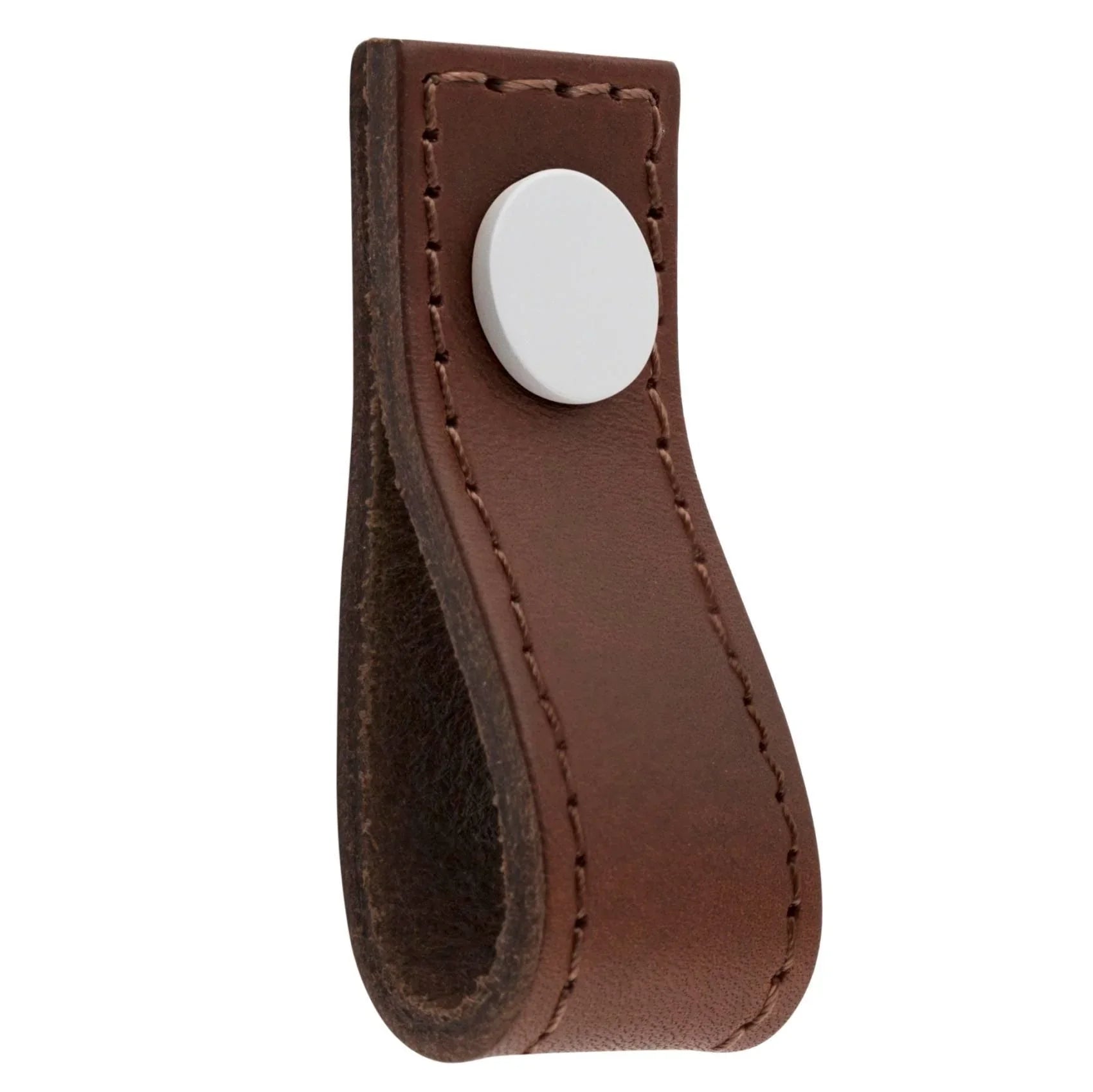 MANER TIP BUTON AVIO WHITE/BROWN LEATHER LEATHER inaltime 25 mm, grosime 2,5 mm, lungime 65 mm - PARIS14A.RO