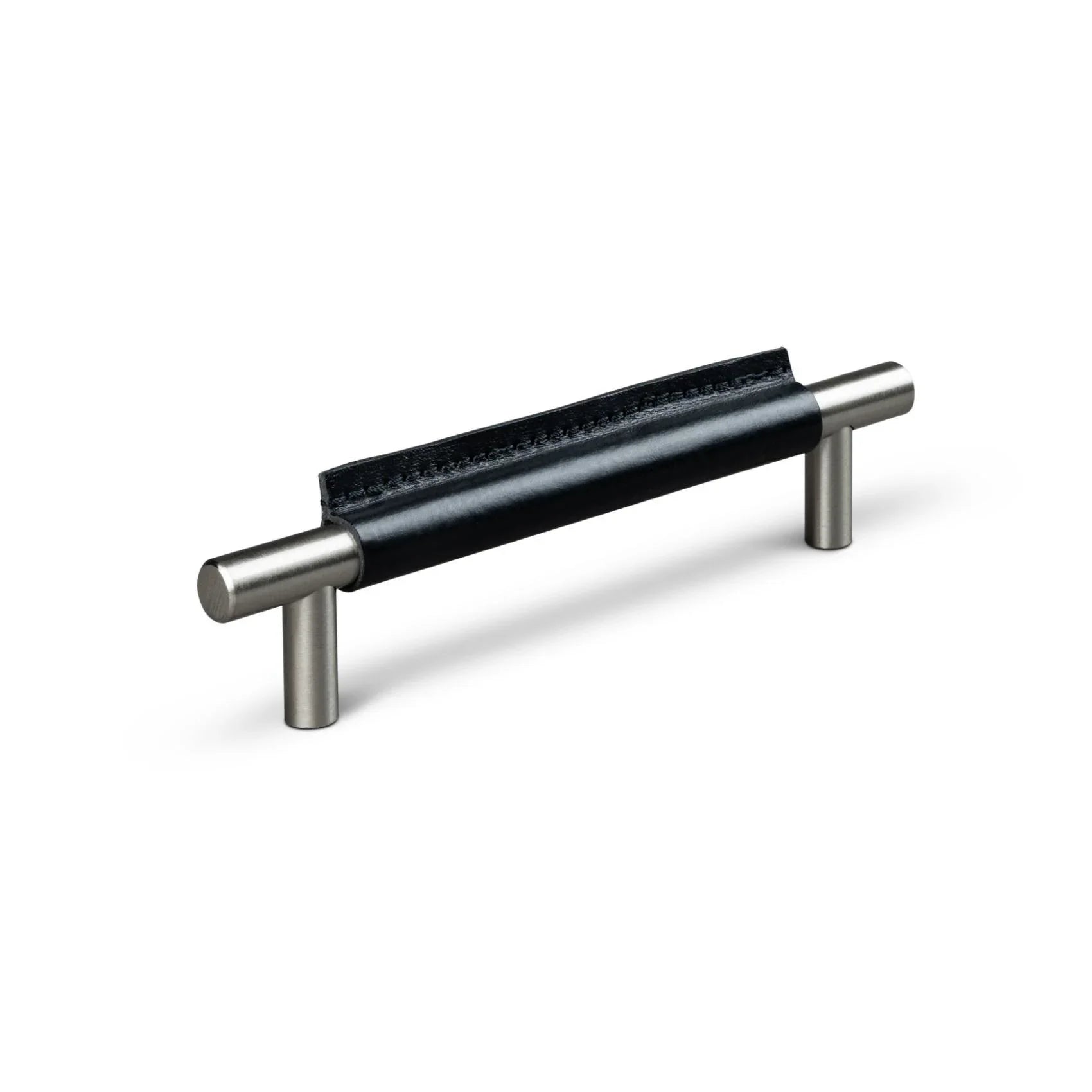 MANER TORTONA CC128 STAINLESS LOOK BLACK SKIN OCH BLACK STITCH inaltime 35 mm, grosime 15 mm, lungime 168 mm - PARIS14A.RO