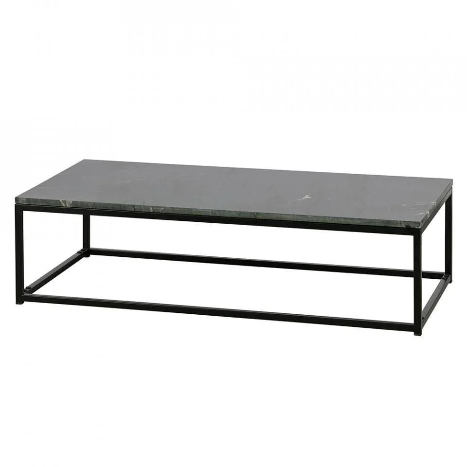 Masa cafea neagra din marmura si fier 60x120 cm Thomas - PARIS14A.RO