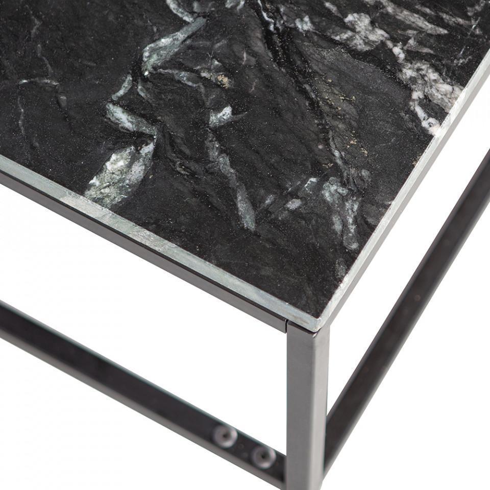 Masa cafea neagra din marmura si fier 60x120 cm Thomas - PARIS14A.RO