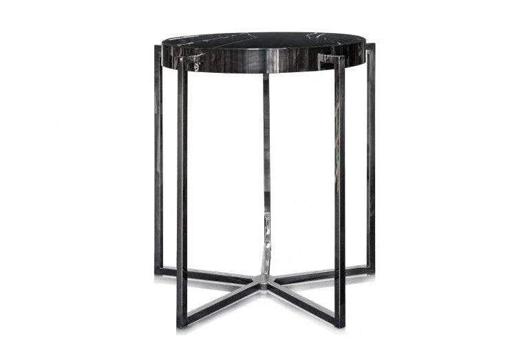 Masa cafea rotunda cu blat din marmura 65cm Gilbert Versmissen - PARIS14A.RO