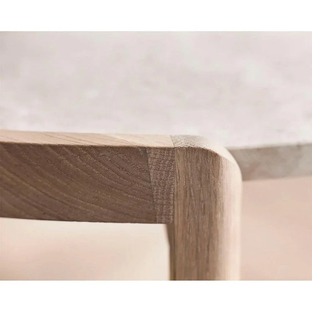 Masa de cafea alba/maro din marmura si lemn 65 cm Mix Bolia - PARIS14A.RO