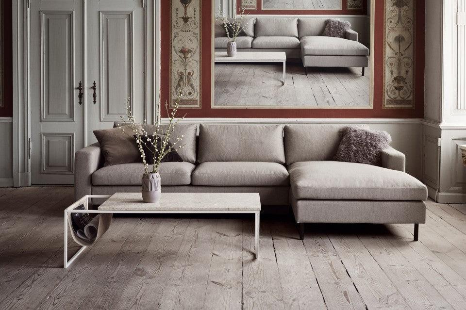 Masa de cafea alba/neagra din terrazzo si otel 55x130 cm Piero Bolia - PARIS14A.RO