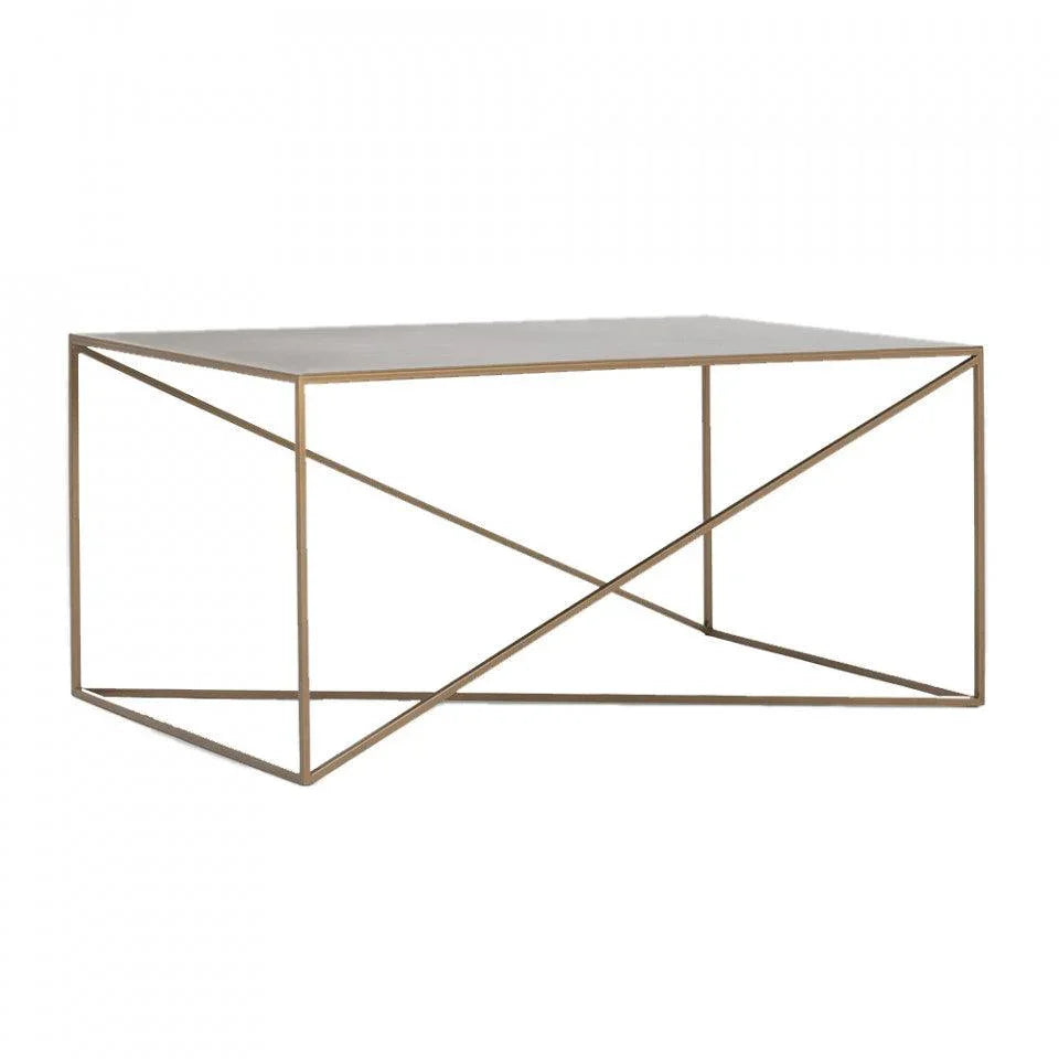 Masa de cafea aurie din metal 60x100 cm Memo Custom Form - PARIS14A.RO