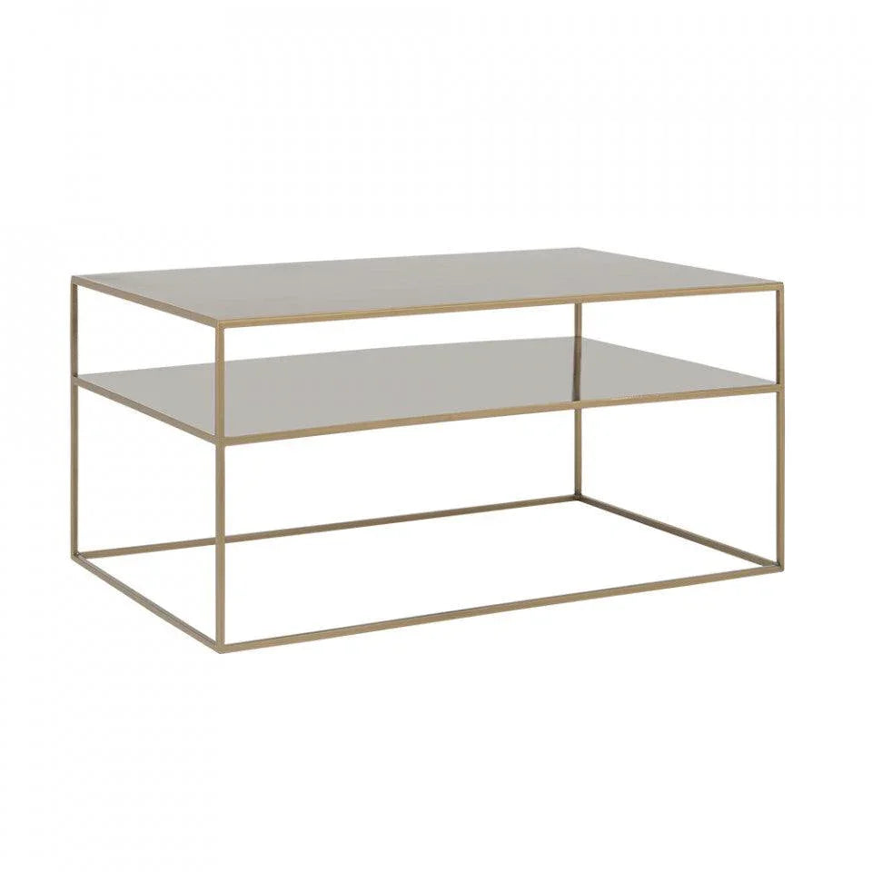 Masa de cafea aurie din metal 60x100 cm Tensio Two Custom Form - PARIS14A.RO