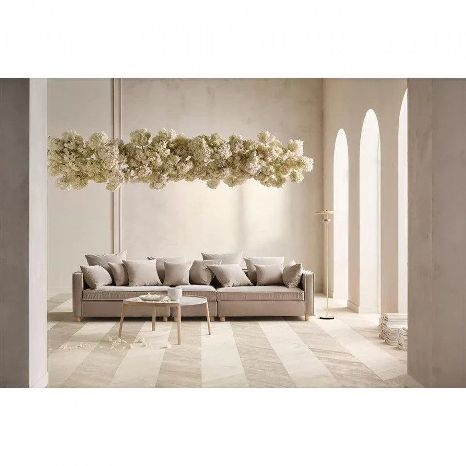 Masa de cafea bej nisipiu/maro din travertin si lemn de stejar 94 cm Mix Bolia - PARIS14A.RO