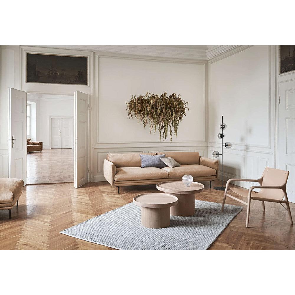 Masa de cafea crem din lemn de stejar 74 cm Plateau Bolia - PARIS14A.RO