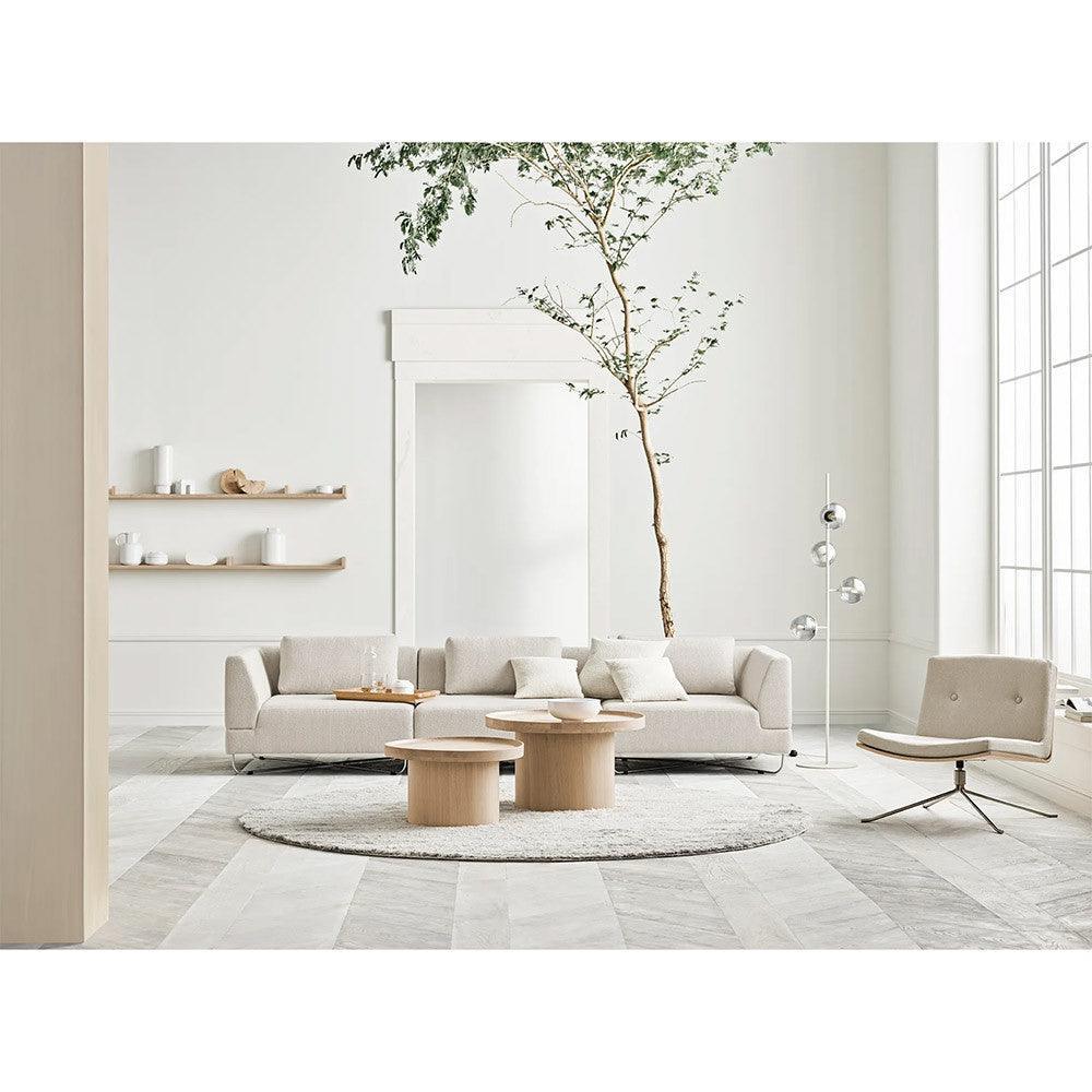 Masa de cafea crem din lemn de stejar 74 cm Plateau Bolia - PARIS14A.RO