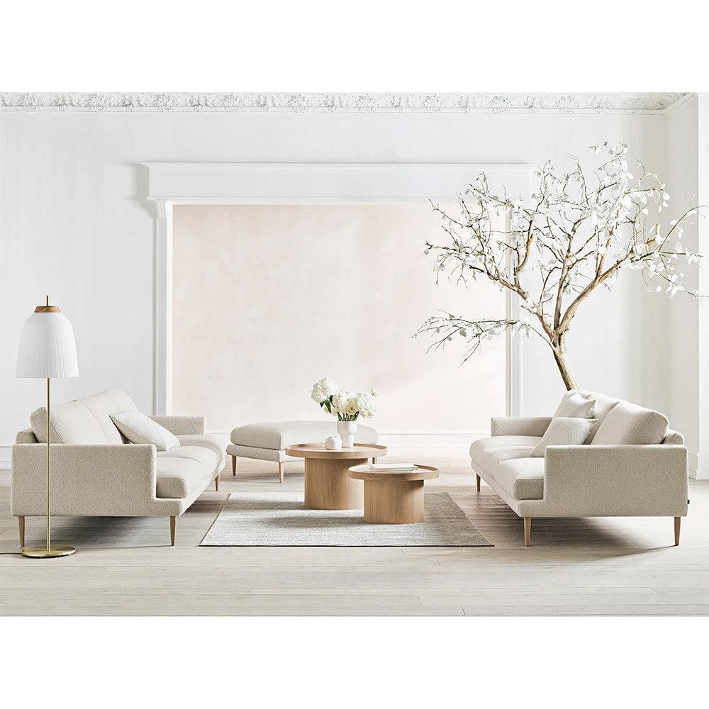 Masa de cafea crem din lemn de stejar 74 cm Plateau Bolia - PARIS14A.RO