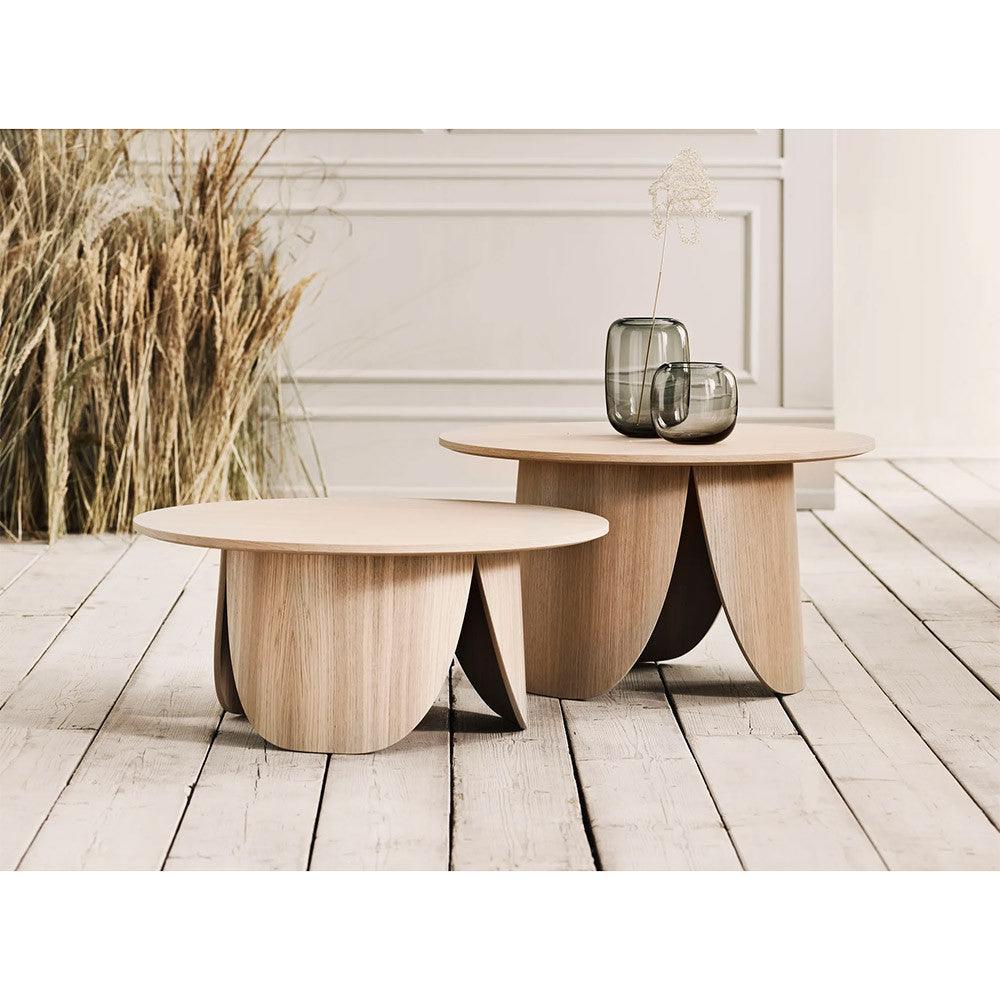 Masa de cafea crem din lemn de stejar 80 cm Peyote Bolia - PARIS14A.RO