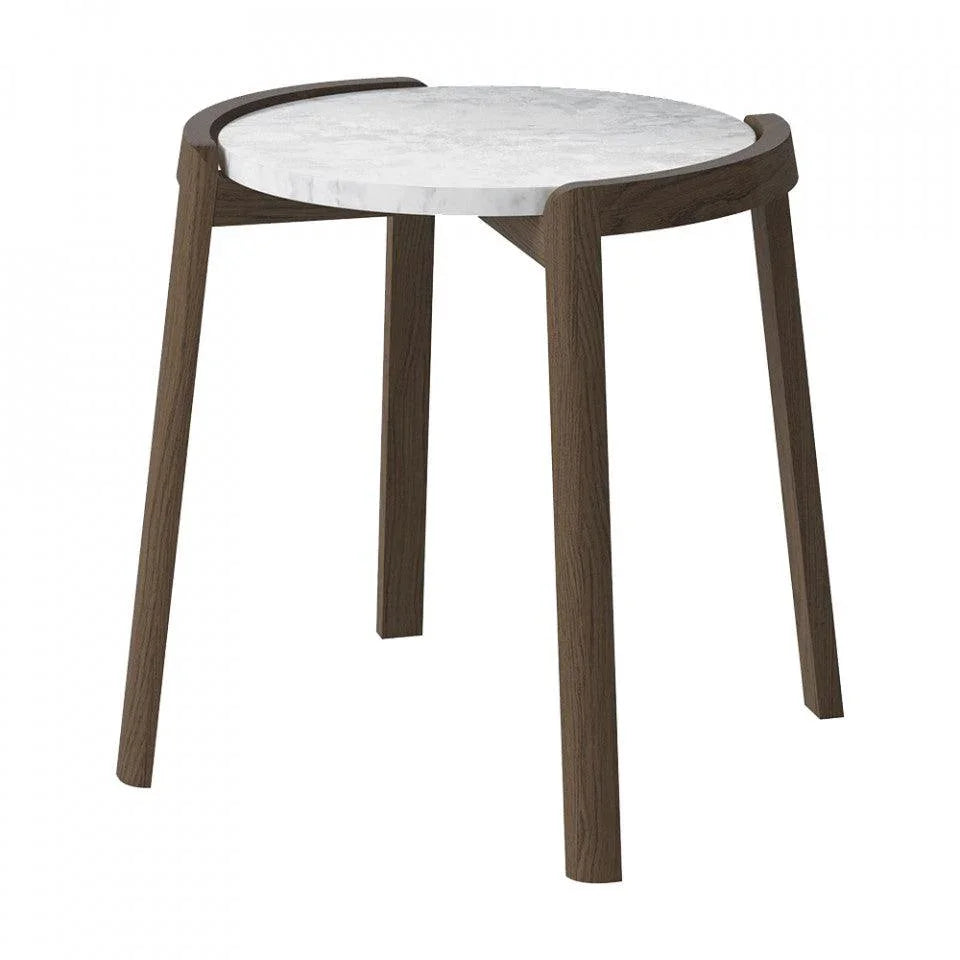 Masa de cafea gri/maro din marmura si lemn 46 cm Mix Bolia - PARIS14A.RO