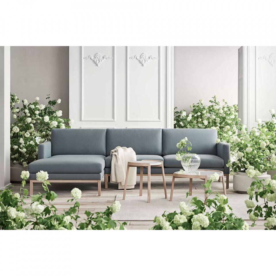 Masa de cafea gri/maro din marmura si lemn de stejar 46 cm Mix Bolia - PARIS14A.RO