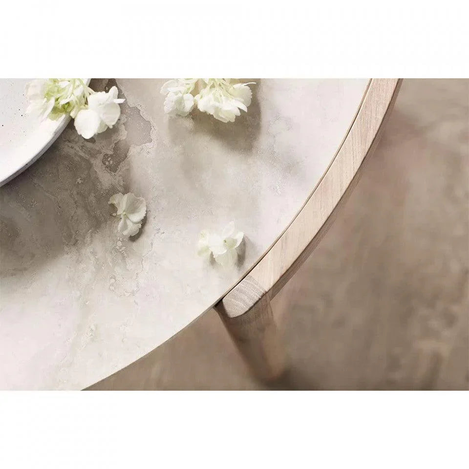 Masa de cafea gri/maro din marmura si lemn de stejar 46 cm Mix Bolia - PARIS14A.RO