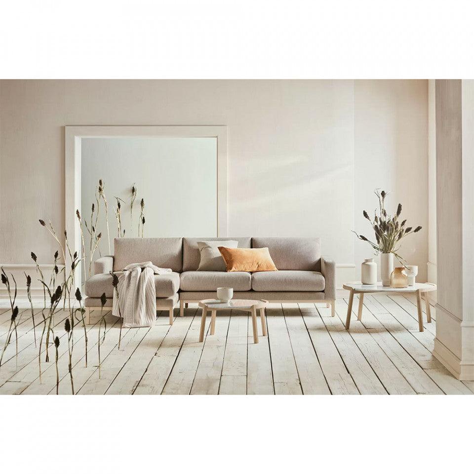 Masa de cafea gri/maro din marmura si lemn de stejar 46 cm Mix Bolia - PARIS14A.RO