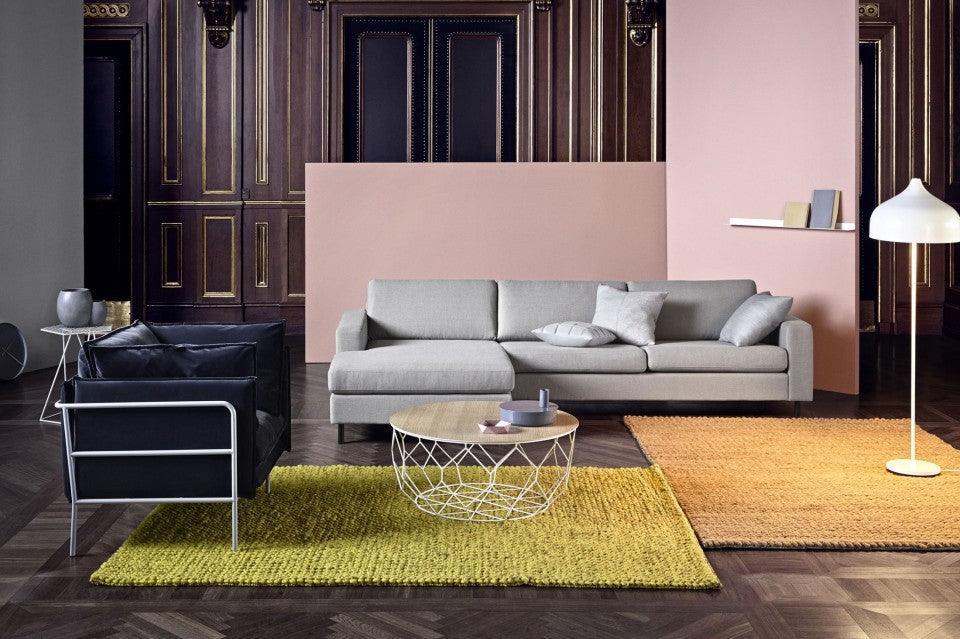 Masa de cafea gri/neagra din lemn si otel 85x127 cm Comb Ellipse Bolia - PARIS14A.RO